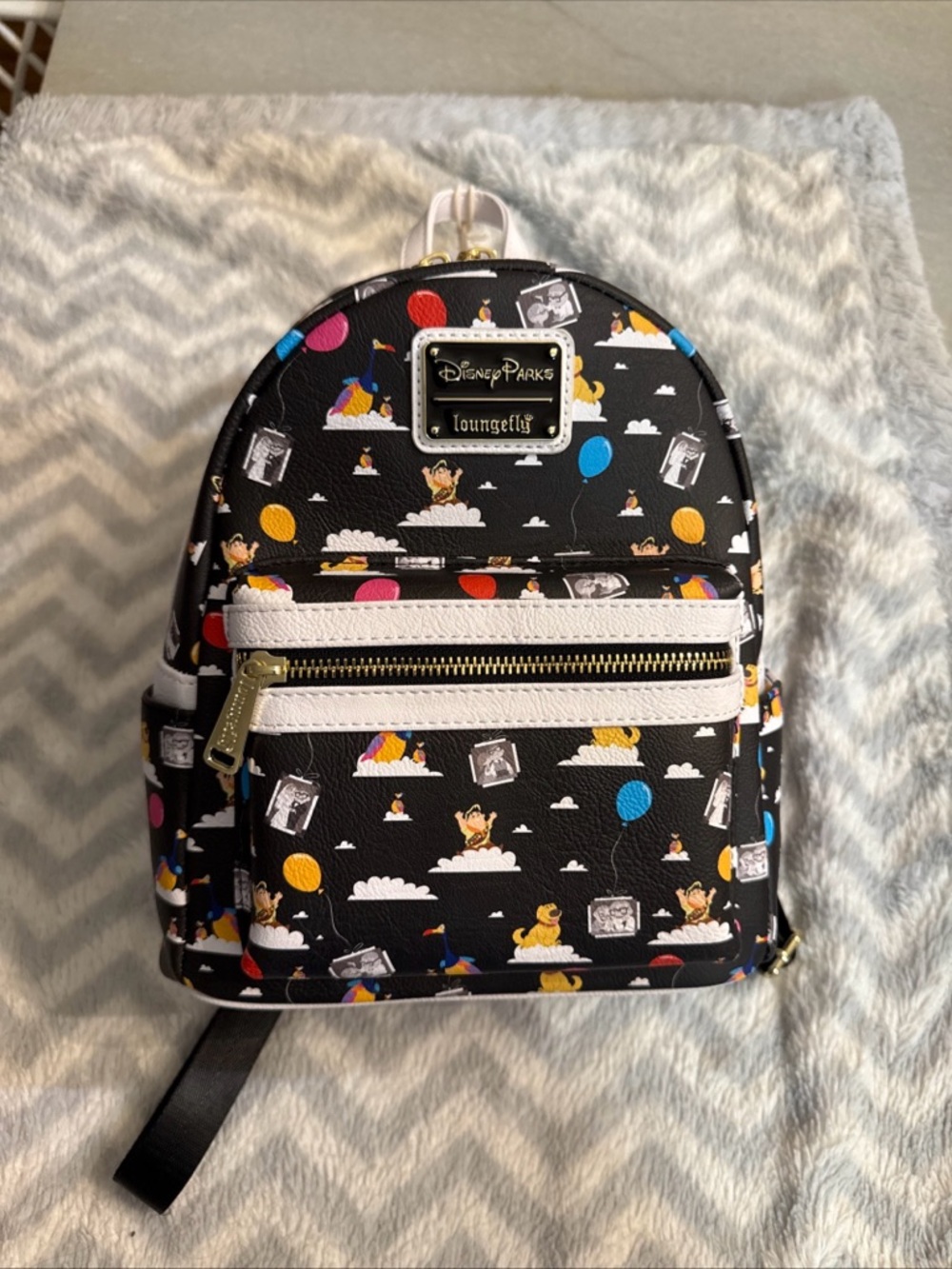 Loungefly Black Kids Mini Backpack with Multicolor Balloon Print